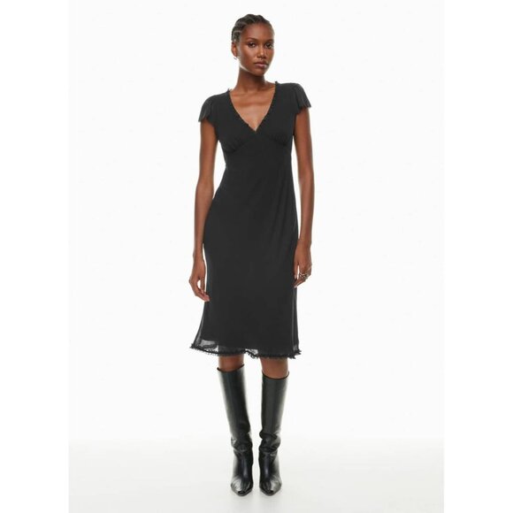 Wilfred Aritzia Camelot Midi Dress in Black Size XS Luxury Old Money - Picture 1 of 10